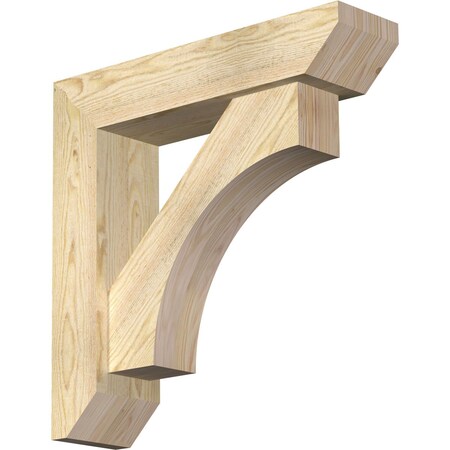 Ekena Millwork Westlake Slat Rough Sawn Bracket w/ Offset Brace, Douglas Fir, 6"W x 24"D x 24"H BKT0604X24X24WTL06RDF